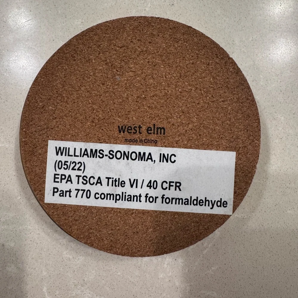 West Elm Williams Sonoma White and Gold Coaster